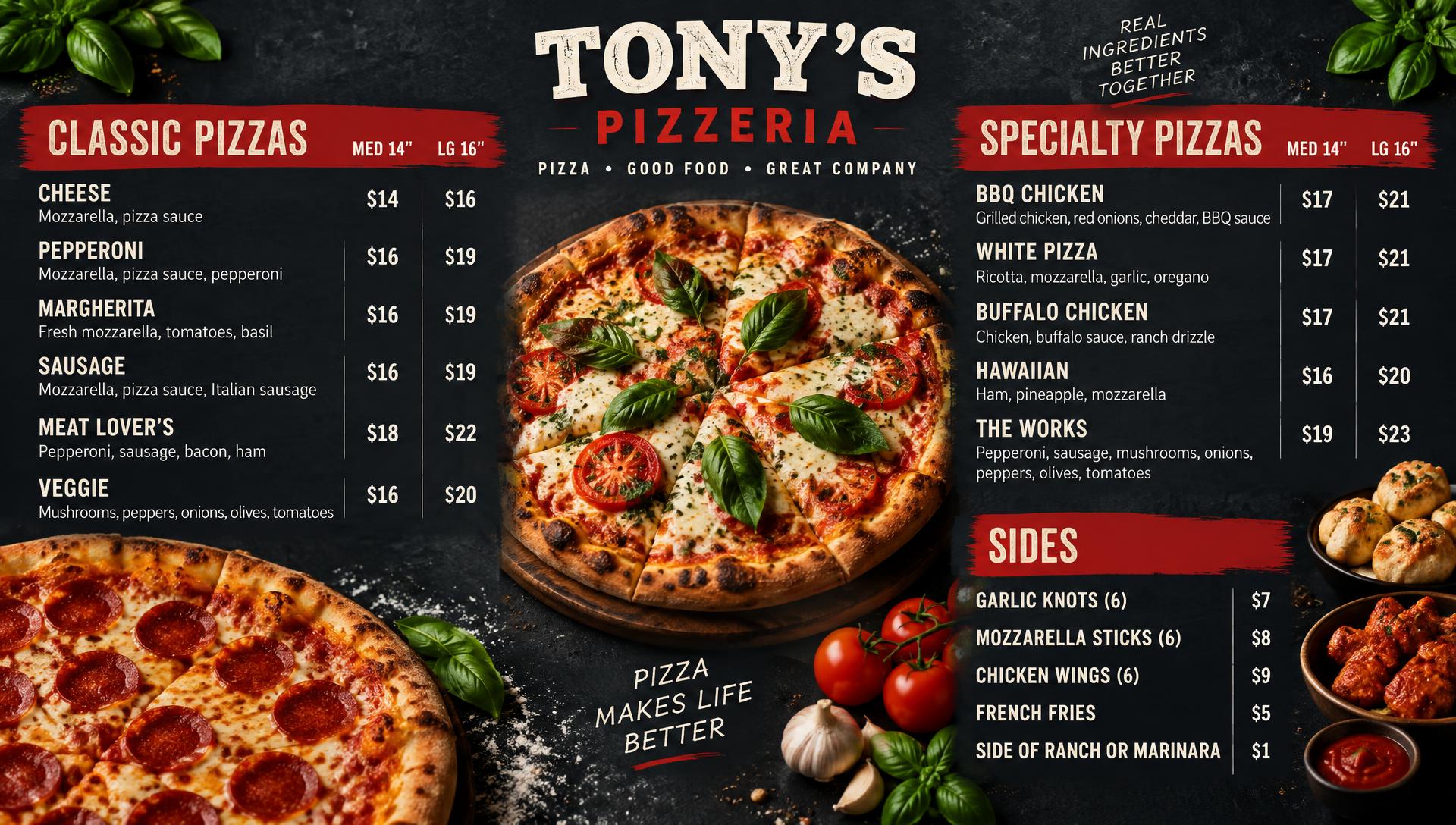 Digital menu board — modern redesign